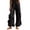 a01Black, variant on Yyeselk Wide Leg Pants for Women Stretch Smocked High Waist Ruffle Trim Palazzo Bottoms Trendy Casual Relaxed Fit Beach Trousers Brown S