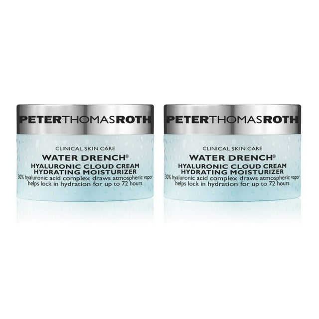 Peter Thomas Roth 2 PACK Crema de nube hialurónica empapada con agua 1,08 Onzas, Hidratante hidratante para rostro, hasta 72 horas de hidratación para una piel más juvenil, sin fragancia