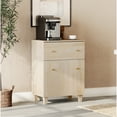 thumbnail image 4 of WAMPAT Buffet Cabinet with Drawer and Door for Kitchen, Modern Sideboard Wood Accent Cabinet with Adjustable Storage Shelf for Dining Room, Living Room, Entryway, Hallway, Natural Oak, 4 of 8
