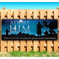 thumbnail image 1 of Adore Him 13 oz Vinyl Banner With Metal Grommets, 1 of 4