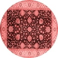 thumbnail image 1 of Ahgly Company Indoor Round Oriental Red Industrial Area Rugs, 7' Round, 1 of 4