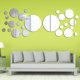 thumbnail image 2 of Juego de pegatinas de pared de espejo flexibles, 26 piezas, círculo de espejo acrílico extraíble, calcomanía de espejo de plástico autoadhesiva para decoración del hogar, 2 of 5
