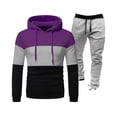 thumbnail image 2 of QATAINLAV Men's Tracksuits 2 Piece Matching Outfits Casual Long Sleeve Hoodie Sweatshirts and Jogger Sweatpants Sweatsuits with Pockets Purple M, 2 of 3