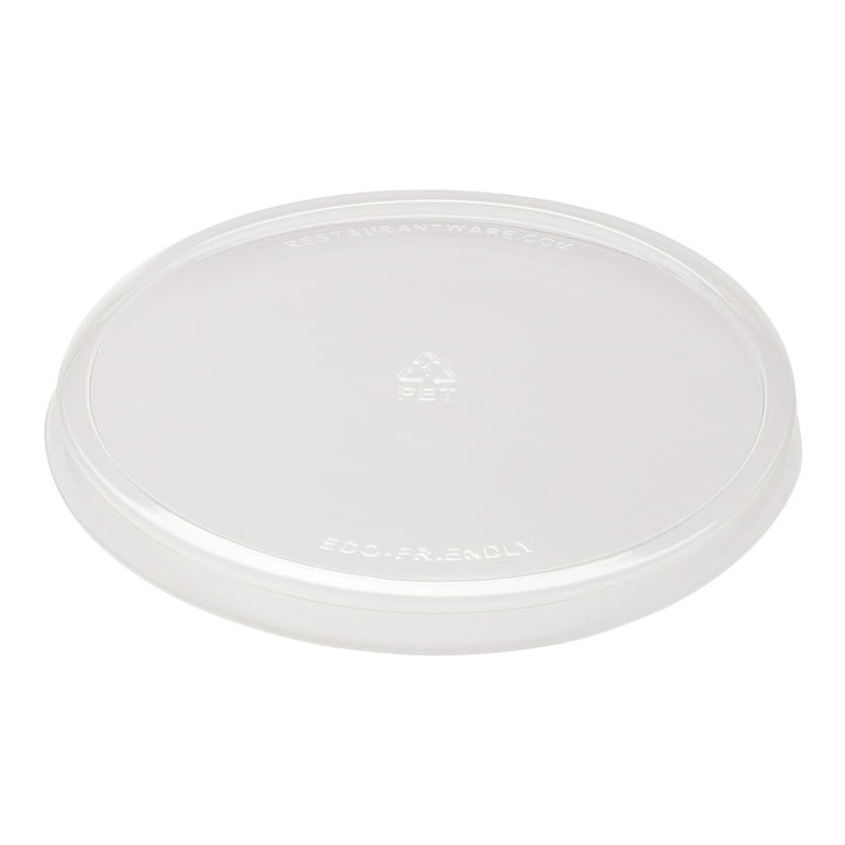 Round Clear Plastic Lid - Fits 21 oz Salad Bowl - 200 count box