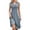 Grey, variant on HJYCHN Casual Dresses for Women Solid Color V-Neck Waist Pleated Sleeveless Mid Length Skirt Elegant and Flowy Summer Dresses for Women Grey XL