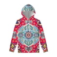 thumbnail image 4 of Sudadera con capucha para hombre de Harajuku con estampado gráfico de flores en 3D, ropa informal de gran tamaño, jerséis florales abstractos de gran tamaño de Harajuku, 4 of 5