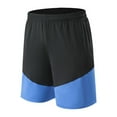 thumbnail image 2 of Men's Summer Leisure Basketball Elasticity Color Blocking Train Motion Shorts Soft Leggings For Men, 2 of 5
