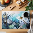 thumbnail image 2 of Coastal Ocean Placemats Set of 8 Summer Vintage Colorful Coral Place Mats Indoor Wipeable Table Mats Washable Cloth Dining Table Placemats for Kitchen Holiday Party Home Decor 13x19 Inch, 2 of 9
