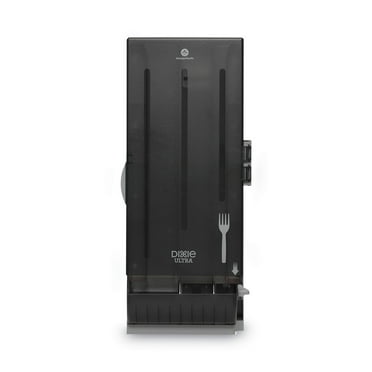 Dixie SSFD120 SmartStock 10 in. x 8.78 in. x 24.75 in. Mediumweight Polystyrene Fork Dispenser - Smoke (1/Carton)