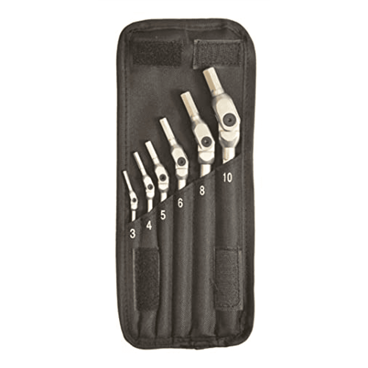 Bondhus 10 6 Piece Chrome Hex Pro Pivot Head Hex Wrench Set - Metric