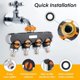 thumbnail image 4 of 4 Wege Verteiler Wasser, 3/4" y 1/2" Wasser Verteile Mit Adapter Zu Gartenschlauch Wasserhahn Und Bewsserungsuhr, Wasserdurchfluss Regulier Und Absp, 4 of 5