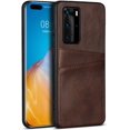 thumbnail image 1 of Compatible with Huawei P40 Pro Case,XYCCA Slim PU Leather Back Case Cover with Credit Card Holder Durable Protective Cover Case for Huawei P40 Pro,6.58 Inch (Brown), 1 of 7