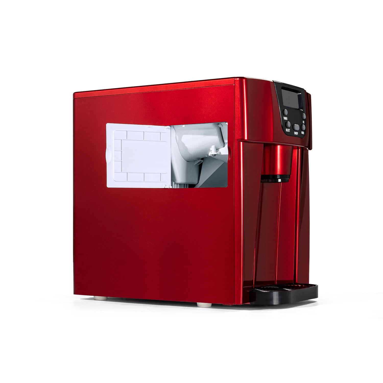 2 In 1 Ice Maker Water Dispenser Countertop 36Lbs/24H LCD Display Portable Red, Tabletop Water Ice Maker Machine with Scoop and 1.3 Pound Storage Basket 2 In 1 Ice Maker Water Dispenser Countertop 36Lbs/24H LCD Display Portable Red, Tabletop Water Ice Maker Machine with Scoop and 1.3 Pound Storage Basket