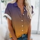 thumbnail image 1 of Fiudx Tops para Mujer Blusas de Manga Corta Estampadas Informales Regulares para Mujertop, 1 of 5