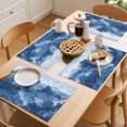 thumbnail image 5 of Abstract Pine Trees Placemats Set of 4 Blue Forest Fogged Mist Contemporary Zen Place Mats Indoor Wipeable Table Mats Washable Cloth Dining Table Placemats for Kitchen Holiday Party Decor 13x19 Inch, 5 of 9