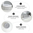 thumbnail image 3 of LOLIPPYY 1Pcs Small Storage Basket with Lid for Simple Organization in Office, 3 of 8