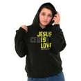 thumbnail image 3 of Jesus Christ Love Christian Faith Unisex Plus Fleece Graphic Hoodie Brisco Brands 4X, 3 of 5