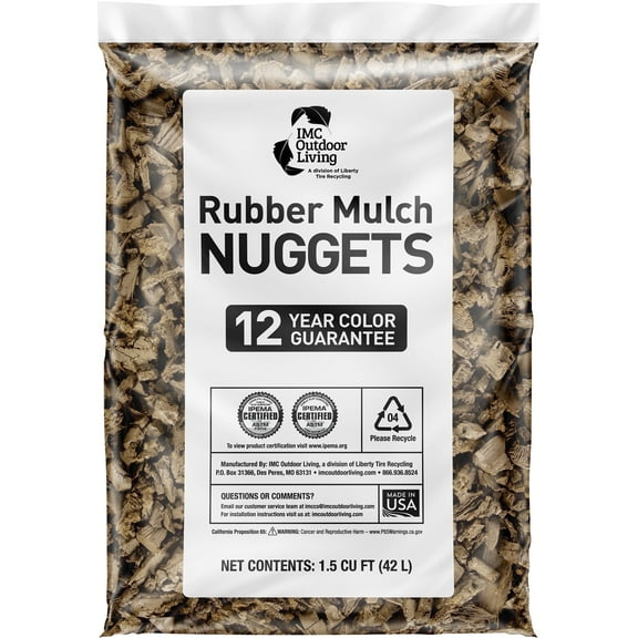GroundSmart Cypress Rubber Mulch, 1.5 Cu Ft