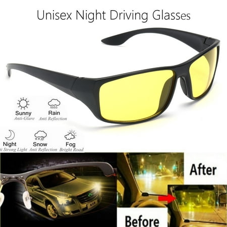 Asewin Man Woman Night Driving Glasses Anti Glaring Vision Driver Safety Sunglasses Clear UV 400 Eye Protecting Glasses Goggles