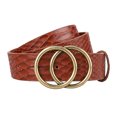 thumbnail image 1 of Guardurnaity Cinturón de mujer, accesorio de ropa de estilo Simple, adornos de ropa elegantes, cadenas de cintura, cinturones de femenina, adorno de Cinturones Marrón/Piel de serpiente 95cm Guardurnaity AP009774-15B, 1 of 6