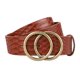thumbnail image 2 of Guardurnaity Cinturón de mujer, accesorio de ropa de estilo Simple, adornos de ropa elegantes, cadenas de cintura, cinturones de femenina, adorno de Cinturones Marrón/Piel de serpiente 87.5 cm Guardurnaity AP009774-16B, 2 of 6