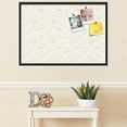 thumbnail image 3 of PinPix 40x28 Custom Cork Bulletin Board White Sand Poster Board Has a Fabric Style Canvas Finish, Framed in White Sand, by ArtToFrames (PinPix-1880), 3 of 5