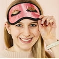 thumbnail image 2 of Two's Company Sleeping Beauty Satin Eye Sleep Masks - Dark Pink, 2 of 3