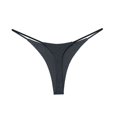 thumbnail image 1 of Bikini sexy de cintura baja con doble tanga de algodón para mujer, ropa interior en forma de T, 1 of 8
