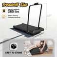 thumbnail image 6 of Walking Pad Treadmill with Handle Bar & 6% Adjustable Incline, Foldable Portable Treadmills for Home Office, Quiet Under Desk Treadmill, Black, 6 of 7