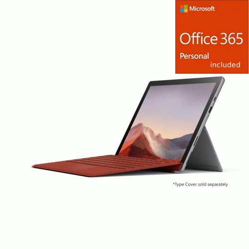 Microsoft Surface Pro 7 12.3&quot; Core i3 4GB 128GB SSD Platinum + Office 365 Bundle