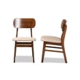 thumbnail image 3 of Baxton Studio Ensemble de Chaises de Salle à Manger Euclid, Noyer Brun (Ensemble de 2), 3 of 5