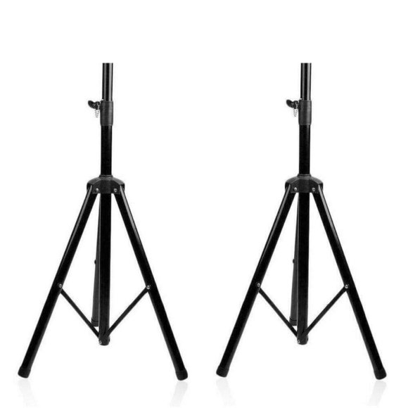 Pair EMB SS06 Heavy Duty Adjustable Height Tripod DJ PA Speaker Stand Universal Adjusts up to 70 inches Max Height 35mm diameter tube with 88 lbs max load capacity. - 2 Stands
