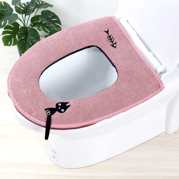 MTFun Winter Toilet Seat Cover Cushion Washable Soft Warmer Toilet Seat