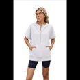 thumbnail image 2 of Sudadera con Capucha de Media Cremallera para Mujer, de Corta, Informal, con Bolsillos. XXL, 2 of 10