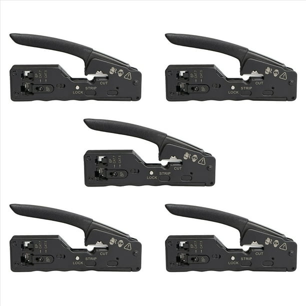 5X Engarzadora de Cable de Red Cortador de Herramienta de Crimpado RJ45 para Rj45 Cat7 Cat6 Cat5 Rj11 Rj12 Alicates para Engarzar Conectores
