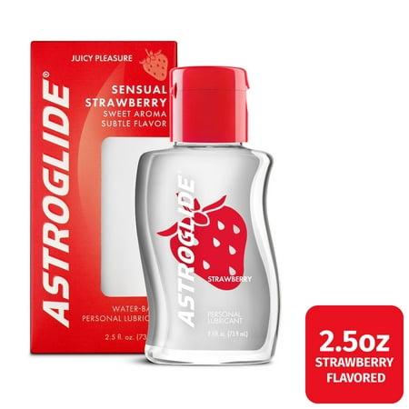 Astroglide Sensual Strawberry Liquid, Water Based Personal Lubricant - 2.5