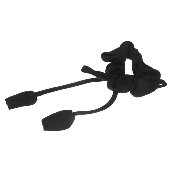 Unique Bargains 1 Pc Fashion Elegant Tulip Flower Hair Scrunchies for Women for Girls Black