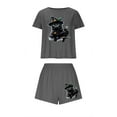 thumbnail image 2 of Censtreet Women's Pajama Sets Halloween Short Sleeve Pjs 2 Piece Top and Shorts Sleepwear Comfy Soft Lounge Sets S-XL, 2 of 7