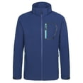 thumbnail image 3 of Little Donkey Andy Men's Softshell Hiking Jackets Ski Snow Fleece Lined Lightweight Removable Hood Navy Blue M, 3 of 7