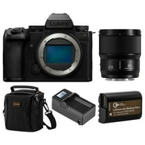 Panasonic LUMIX S5IIX Mirrorless Camera with LUMIX S 85mm f/1.8 Lens, Bundle with Extra Battery with Charger, Alpine 120 Bag