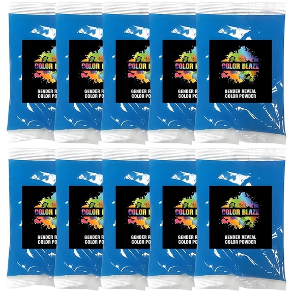 10 Blue Color Powder Packets