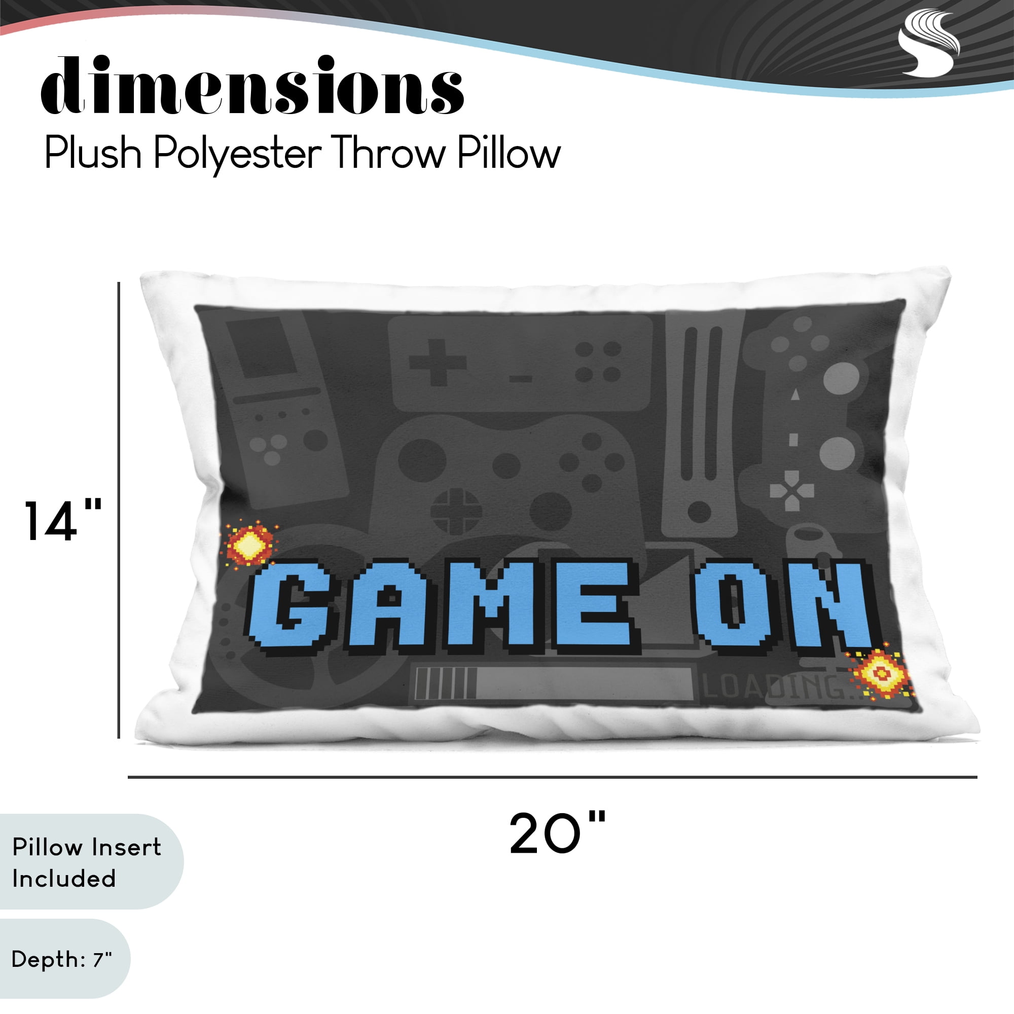 Stupell Industries Game On Arcade Decorative Printed Throw Pillow, design by Kim Allen