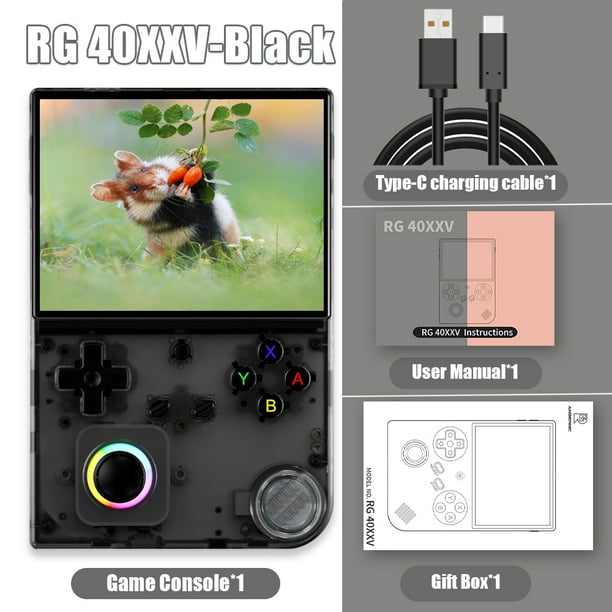ANBERNIC-REPRODUCTOR DE juegos portátil RG 40XXV, 64 bits, Linux, pantalla IPS de 4,0 pulgadas, 640x480, tv-hd, batería de 3200mAh, joystick RGB, RG40XXV