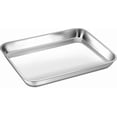 thumbnail image 1 of Toaster Oven Tray,P&P CHEF Stainless Steel Toaster Oven Pan, Rectangle 10.5''x8''x1'', Mirror Finish & Dishwasher Safe，Fit Small Toaster Oven, 1 of 7
