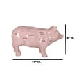 thumbnail image 2 of Large Ceramic Rustic Country Farmhouse Pink Pig Pork Butcher Chart Figurine, 2 of 11