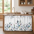 thumbnail image 2 of Eucalyptus Leaves Cabinet Curtains 32"W x 55"L,Dustproof Sink Skirt Curtain for Kitchen Bathroom,Botanical Floral Plants Birds Country Adhesive Desk Skirt Door Cover Curtains for Pantry Office Closet, 2 of 8