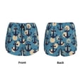 thumbnail image 5 of Picia Anchors Pattern Women's 2 in 1 Athletic Running Shorts High Waisted Workout Casual Gym Sweat Shorts with Comfy Liner Zipper Pockets-Small, 5 of 9