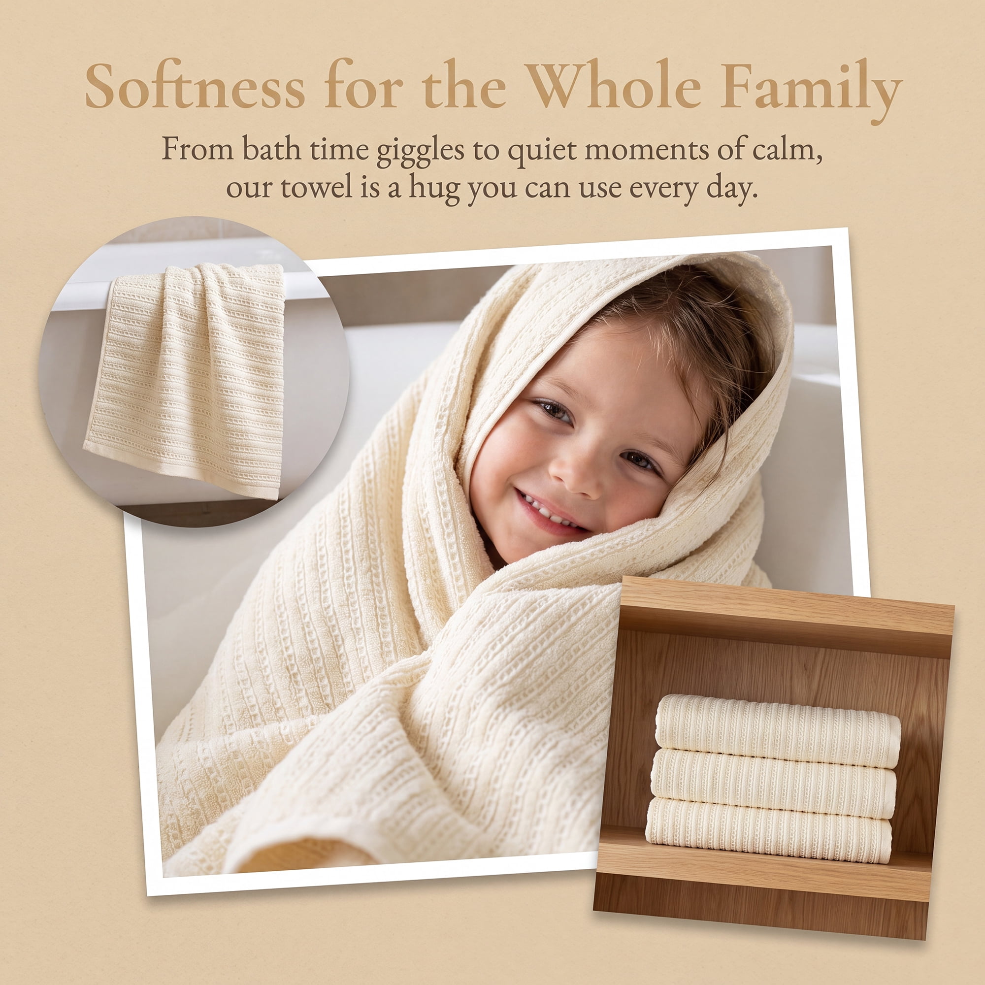Unique Bargains 1pc Striped White 55" x 28" and 1pc Green 55" x 28" Soft Towels