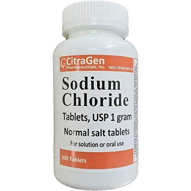 Sodium Chloride Tablets 1 gm, USP Normal Salt Tablets 300 Tablets (1
