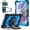 Black+Blue, variant on REQO Case Compatible with Samsung Galaxy Tab A7 Lite 2021 8.7'' SM-T220/T225/T227, Heavy Duty Protection Case Shockproof Cover with Rotatable Stand & Shoulder Strap